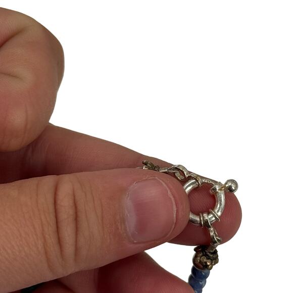 Hand Craft Lapis, Sodalite, Blue Chalcedony Stone beaded 24 inch necklace - Picture 6 of 7